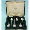 Image 1 : Silver 6 Coffee Bean Spoons Set, Mappin & Webb, 1927.