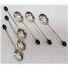 Image 2 : Silver 6 Coffee Bean Spoons Set, Mappin & Webb, 1927.