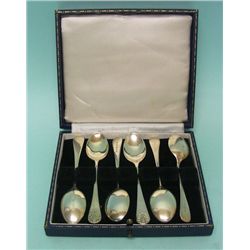 Sterling Silver 6 Coffee Spoons Set, 1958/69.