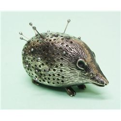 Silver Hedgehog Pin Cushion, Levi & Salman, 1903.