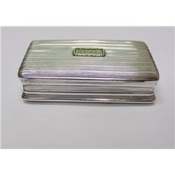 Sterling Silver Snuff Box, John Shaw, Birmingham, 1814.