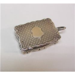 Sterling Silver Vinaigrette, George Unite, 1882.