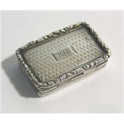 Sterling Silver Vinaigrette, Joseph Willmore, 1836.