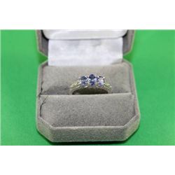 STERLING SILVER TANZANITE RING