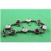 Image 2 : #11STERLING SILVER GEMSTONE BRACELET