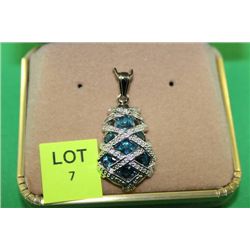 #15 STERLING SILVER TOPAZ PENDANT