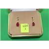 Image 1 : #16 10K GOLD RUBY 1.75CT AND WHITE SAPPHIRE EARRIN