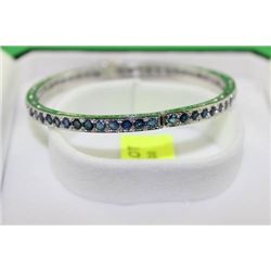 #19 STERLING SILVER SAPPHIRE BANGLE