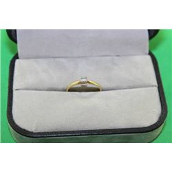 #25 10K GOLD AND DIAMOND 0.05CT RING