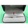 Image 2 : #31 18K WHITE GOLD RUBY  0.55CT AND DIAMOND