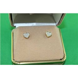 #32 STERLING SILVER GOLD PLATEED DIAMOND 0.06CT