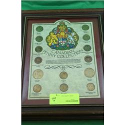 #9 FRAMED CANADIAN PENNY COLLECTION