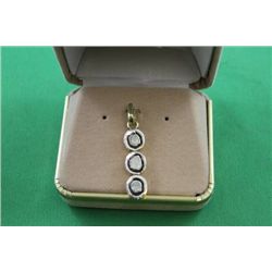 #37 STERLING SILVER GOLD PLATED DIAMOND 1.50CT