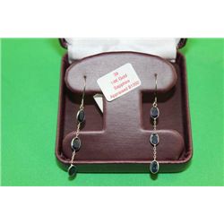 #38 14K WHITE GOLD SAPPHIRE 3.50CT EARRINGS