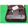 Image 2 : #38 14K WHITE GOLD SAPPHIRE 3.50CT EARRINGS