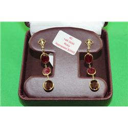 #40 14K GOLD RUBY 7.30CT EARRINGS
