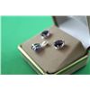 Image 4 : #47 STERLING SILVER AMETHYST EARRING & PENDANT
