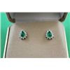 Image 1 : #46 STERLING SILVER JADE EARRINGS