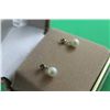 Image 3 : #48 14K GOLD PEARL 7 LOLITE EARRINGS