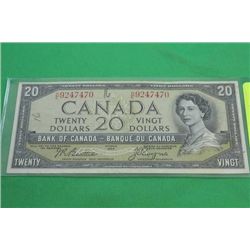 #19 1954 CANADIAN $20 BILL