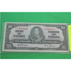 1937 KING GEORGE BANK OF CANADA $10 BILL