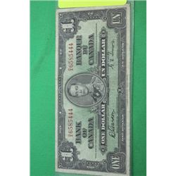 1937 KING GEORGE BANK OF CANADA $1 BILL