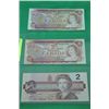 Image 1 : #116 SHEET OF 3 CANADA 1974/1986 $2 BILLS