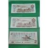 Image 2 : #116 SHEET OF 3 CANADA 1974/1986 $2 BILLS