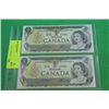 Image 1 : #128 1973 CANADA $1 BILL IN SEQUENCE, UNCIRCULATED