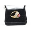 Image 1 : 14k Gold Ring with Pink Stone