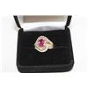 Image 3 : 14k Gold Ring with Pink Stone