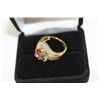 Image 4 : 14k Gold Ring with Pink Stone