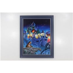 Framed Silk Screen Signed By Student of