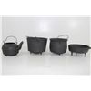 Image 1 : 4 Antique Cast Iron Pots and Skillets