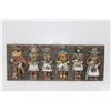Image 1 : 6 Handmade Kachinas Mounted on Wood