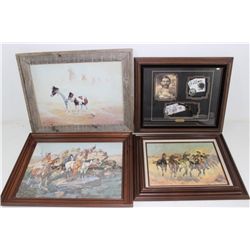 4 Framed Prints and Doc Holiday Display