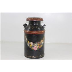 Antique Milk Can Handpainted By G Herbert