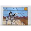 Image 1 : Stained Glass Indian Looking to the Sun