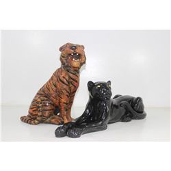 Bangle Tiger and Black Panther Statues