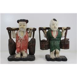 Pair of Large Chinese Figures
