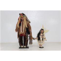 2 Handmade Porcelain Indian Figurines