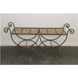 Wrought Iron Garden Bench