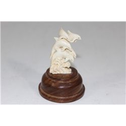 Mammoth Ivory Dolphin Carving