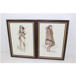 2 Framed Numbered Albert Micale  Prints