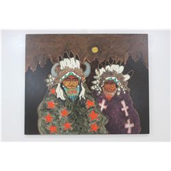 Unframed Original Red Star Painting