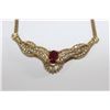 Image 3 : Gold Necklace with Pink  Stone