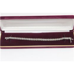 Tennis Bracelet With Green Stones