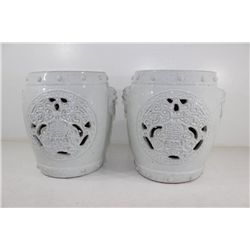 Pair of Heavy/Large Garden Stools
