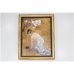 Framed Giclee Woman Painting