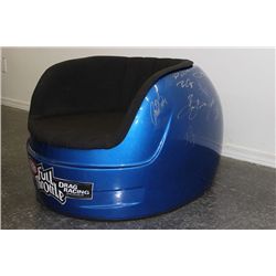 One Of A Kind Signed Racing Helmet Chair